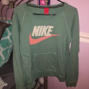 Teal and coral Nike sweatshirt, Small